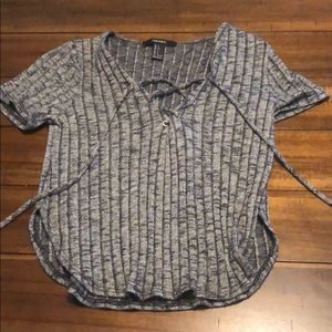 grey shortsleeved shirt form forever21